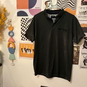 Denim & Flower Ricky Singh Textured Green Polo Shirt XL Men’s Casual